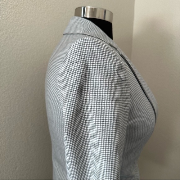 CLUB MONACO Borrem Single Button Blazer Wool Blend White Grey Size 10 - Picture 8 of 16